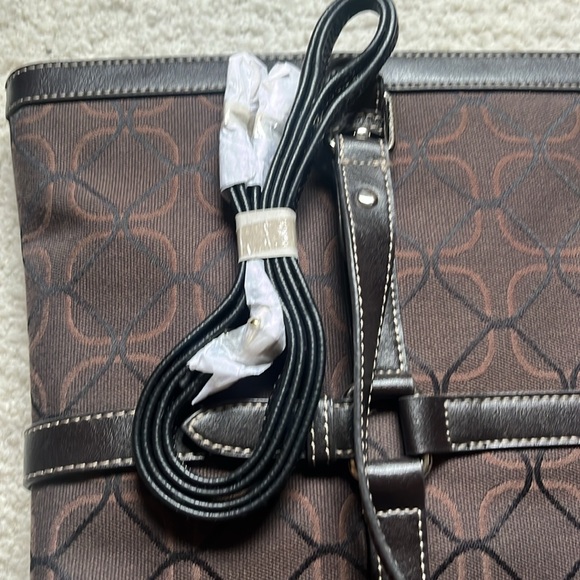 Nine West computer bag / tote outside pockets sleeve - Picture 6 of 10